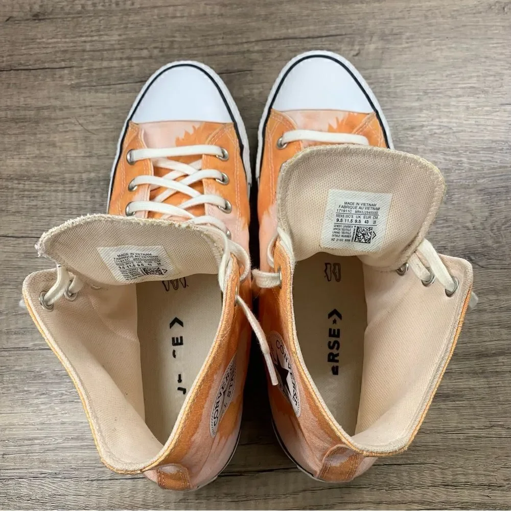 ‎Converse Chuck Taylor All Star~Women’s~Tie Dye Orange~Canvas Sneakers~Size 11.5